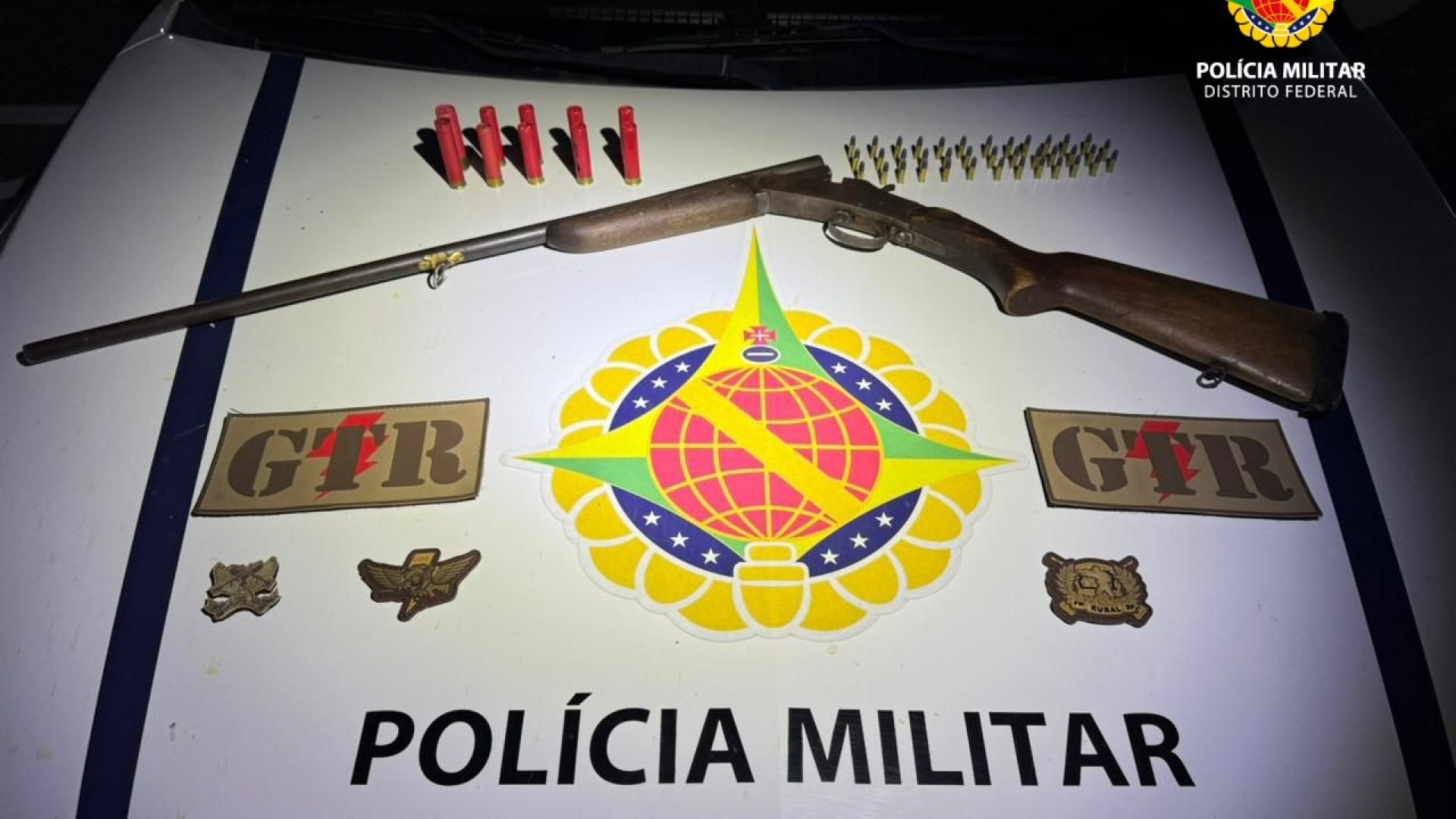 PM apreende arma, munições e veículo com identificação adulterada no Paranoá