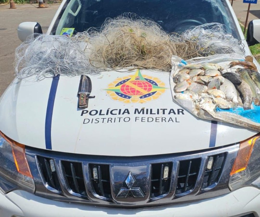 Dois pescadores são detidos por uso de rede irregular no DF
