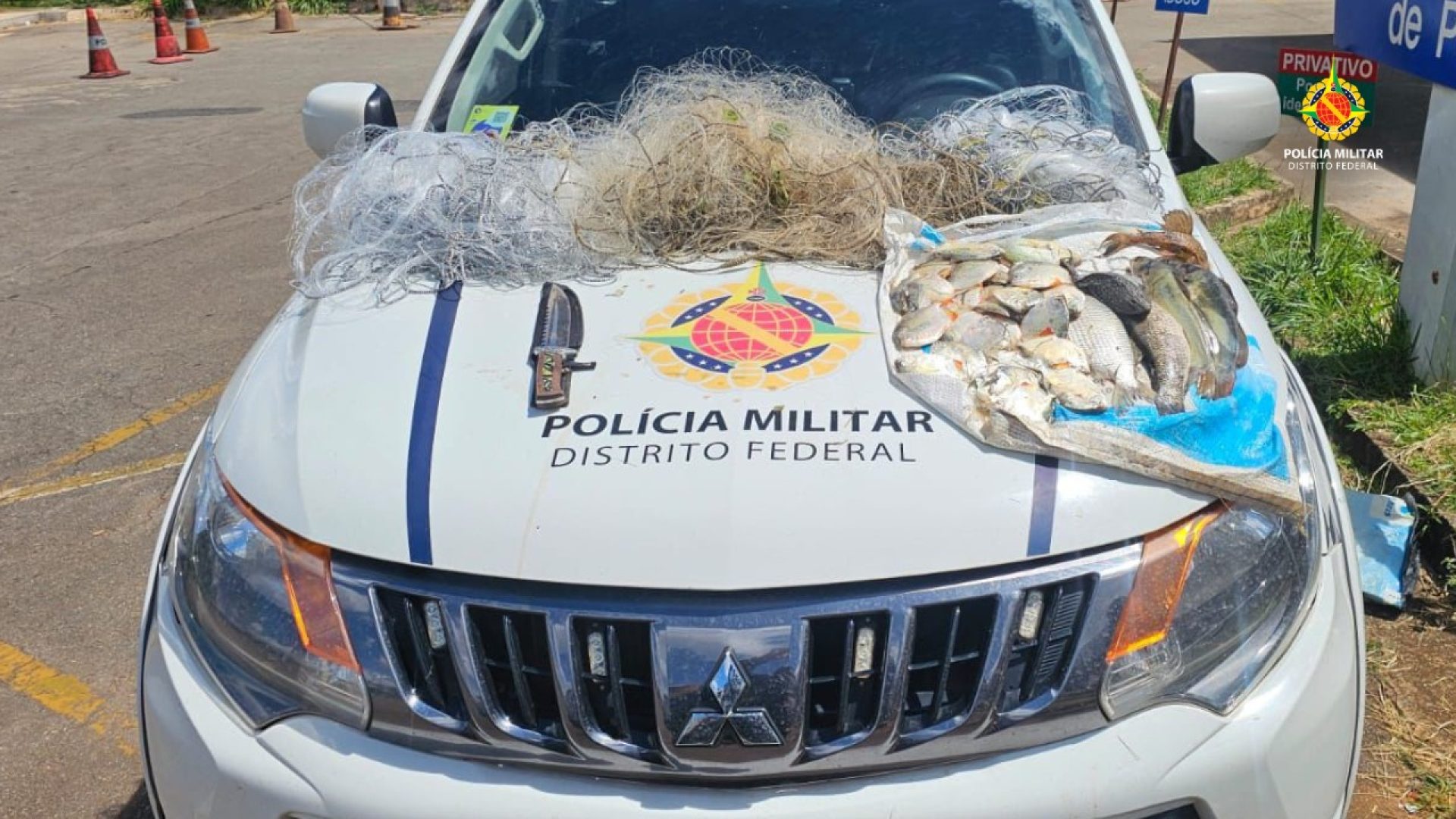 Dois pescadores são detidos por uso de rede irregular no DF