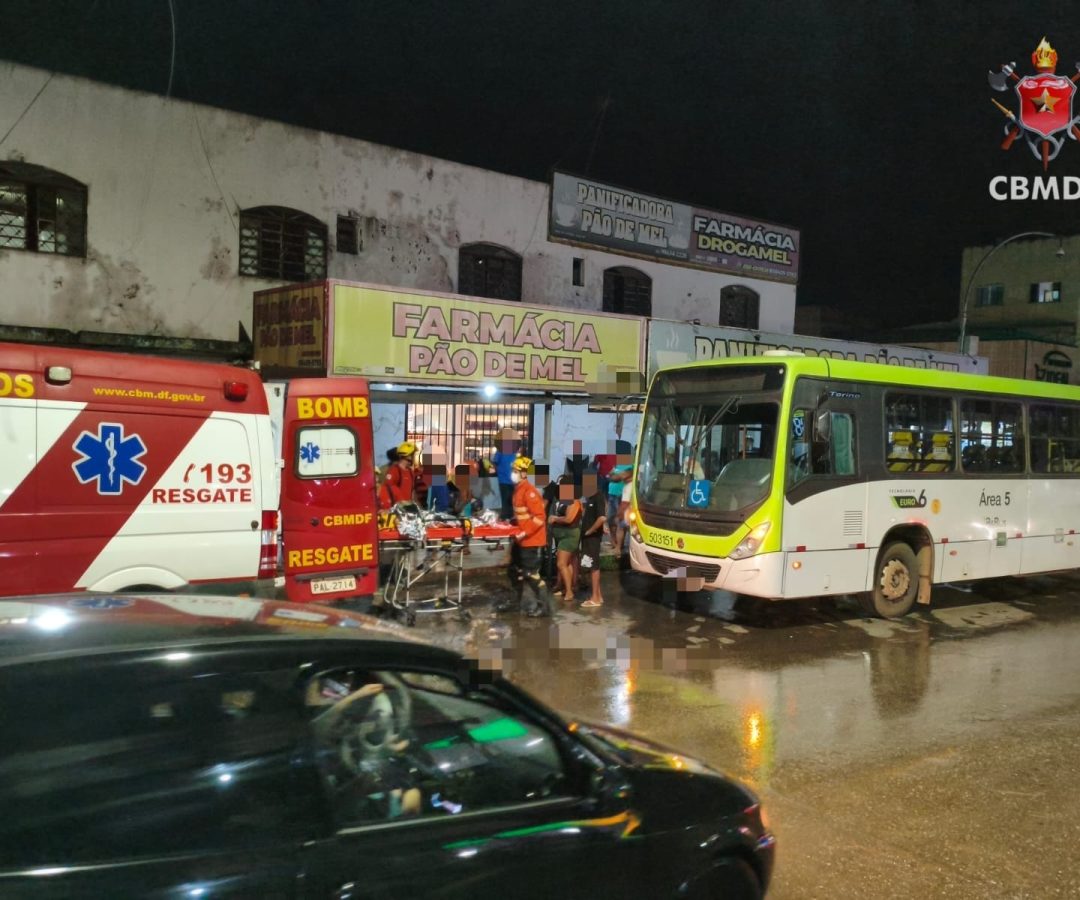 Ônibus atinge criança em Ceilândia e mobiliza resgate no fim da tarde