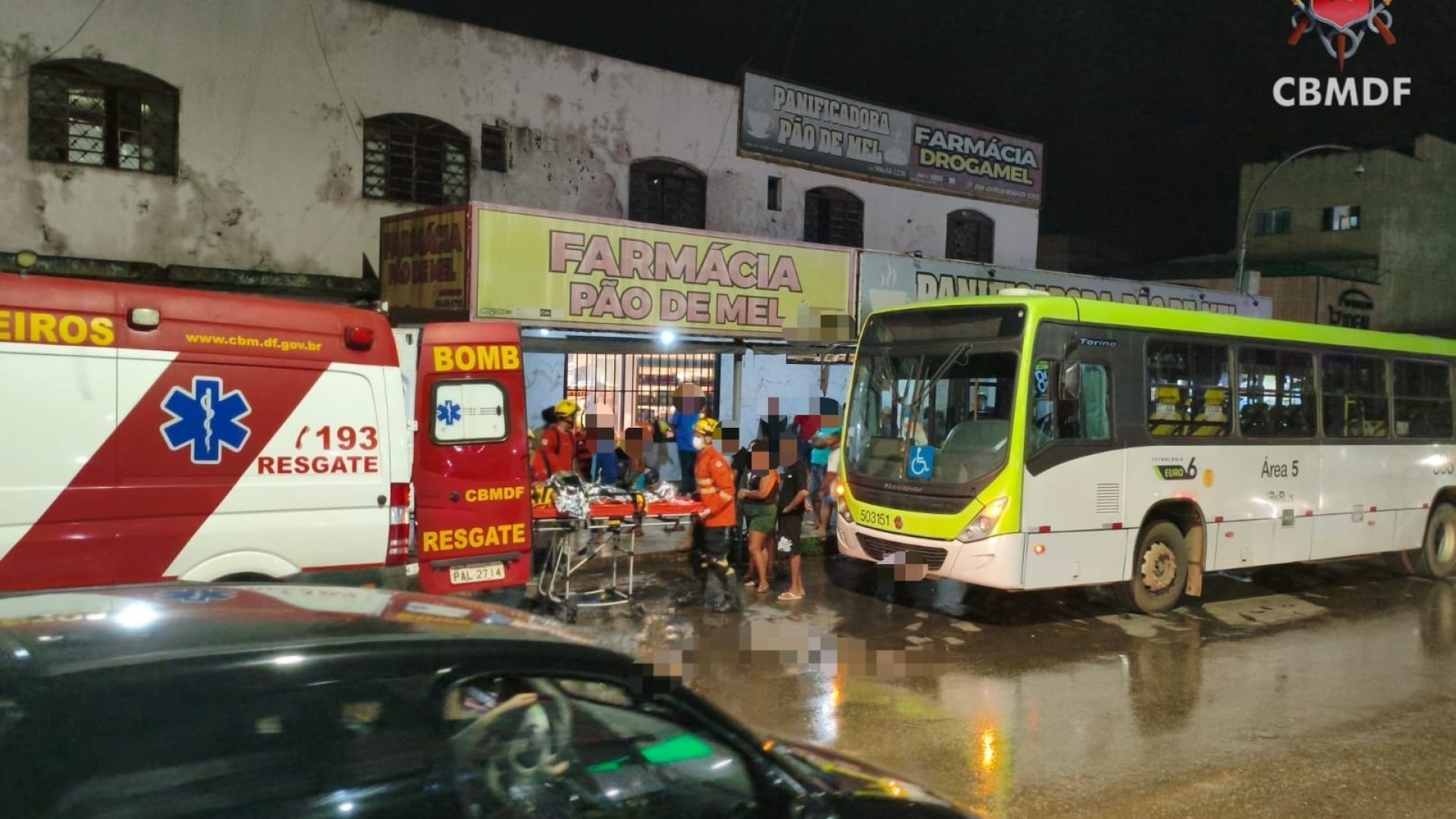 Ônibus atinge criança em Ceilândia e mobiliza resgate no fim da tarde