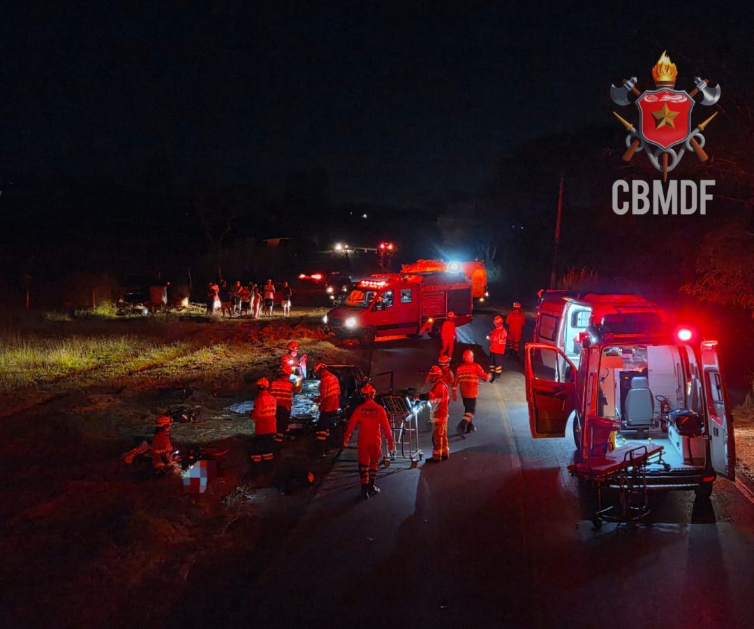 Colisão na DF 250 deixa dois mortos e uma mulher em estado grave no Paranoá
