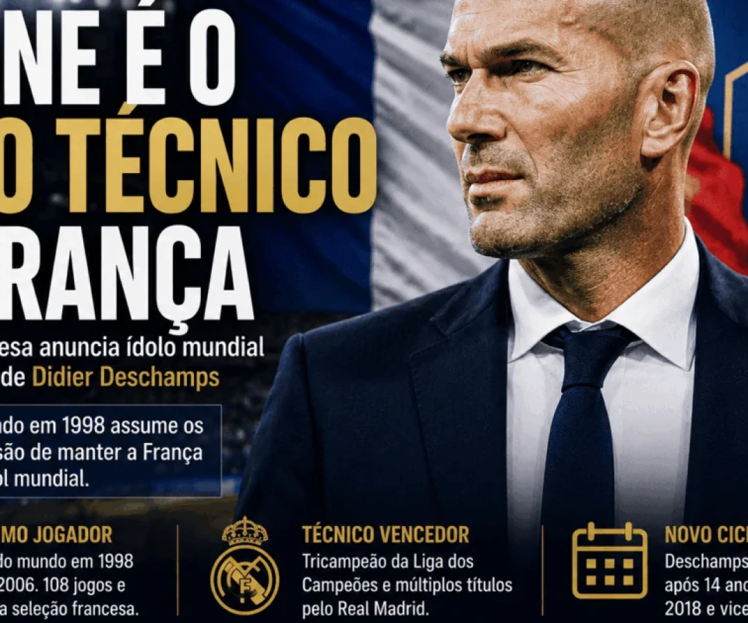 Zidane é o novo técnico da França, anuncia federação