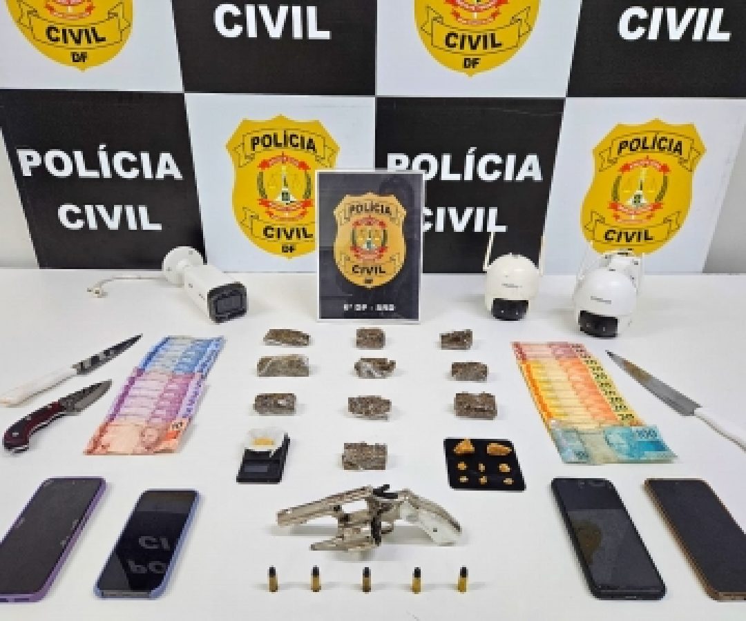 PCDF prende três por tráfico e apreende arma de fogo no Itapoã