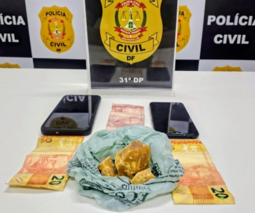 31ª DP prende dupla por tráfico de drogas, resistência e receptação em área próxima a escola em Planaltina