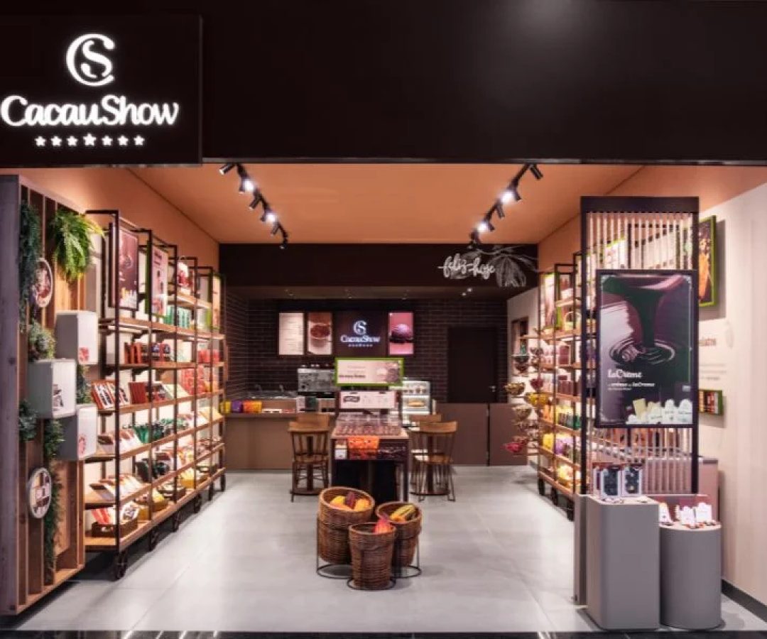 Loja da Cacau Show em shopping, um dos modelos de franquias disponíveis