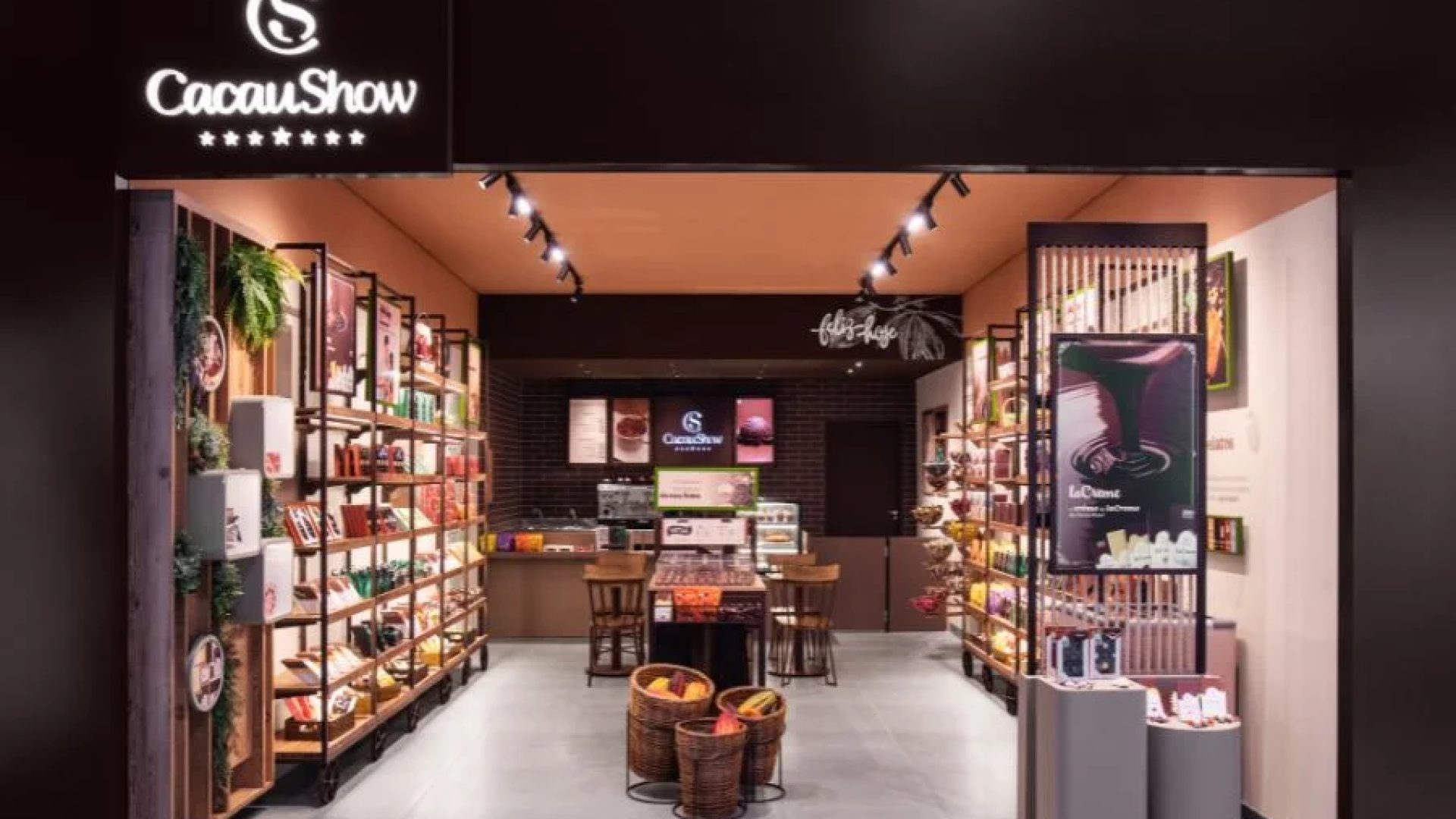 Loja da Cacau Show em shopping, um dos modelos de franquias disponíveis