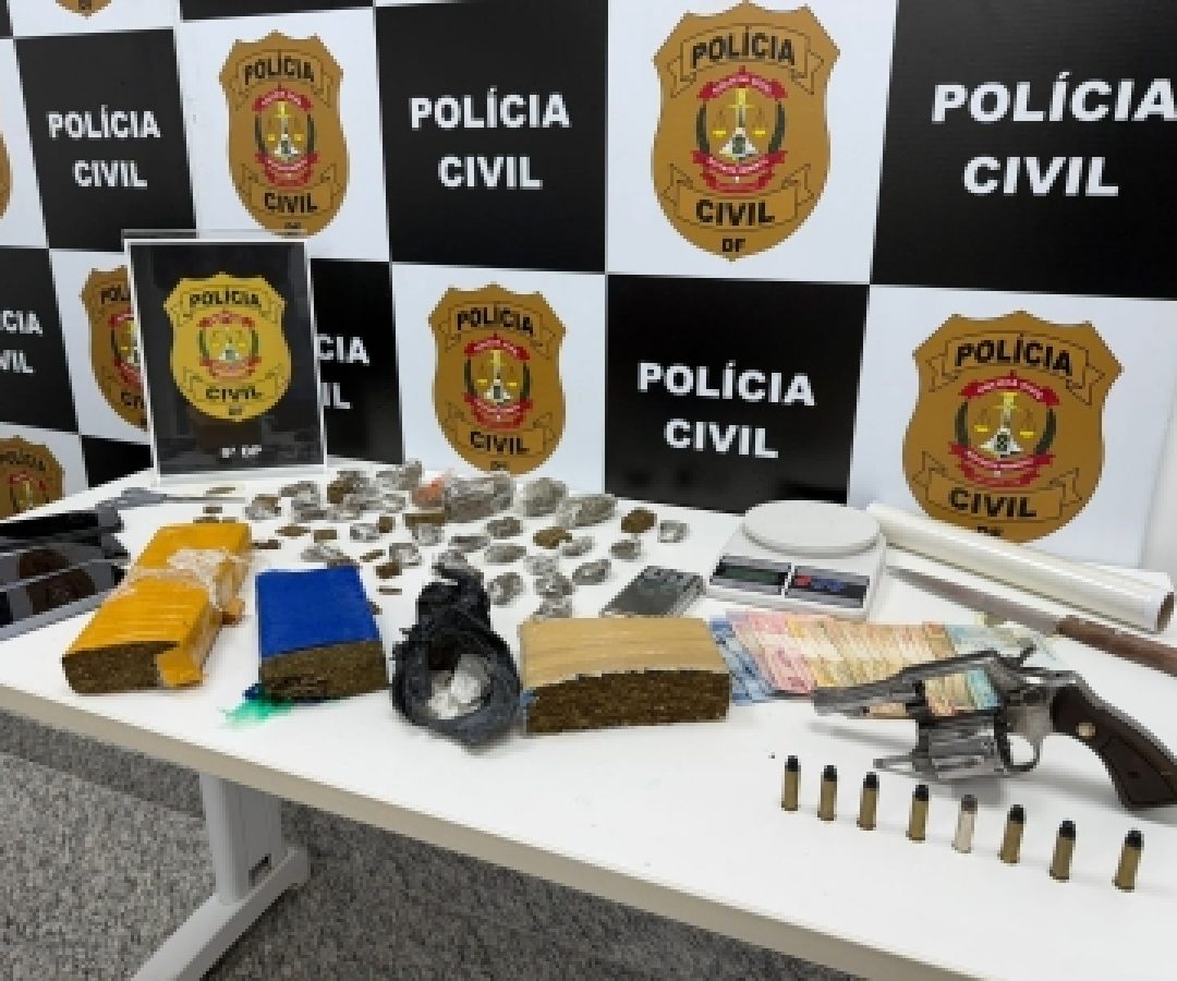 PCDF prende homem por tráfico de drogas e apreende entorpecentes e arma de fogo no Varjão