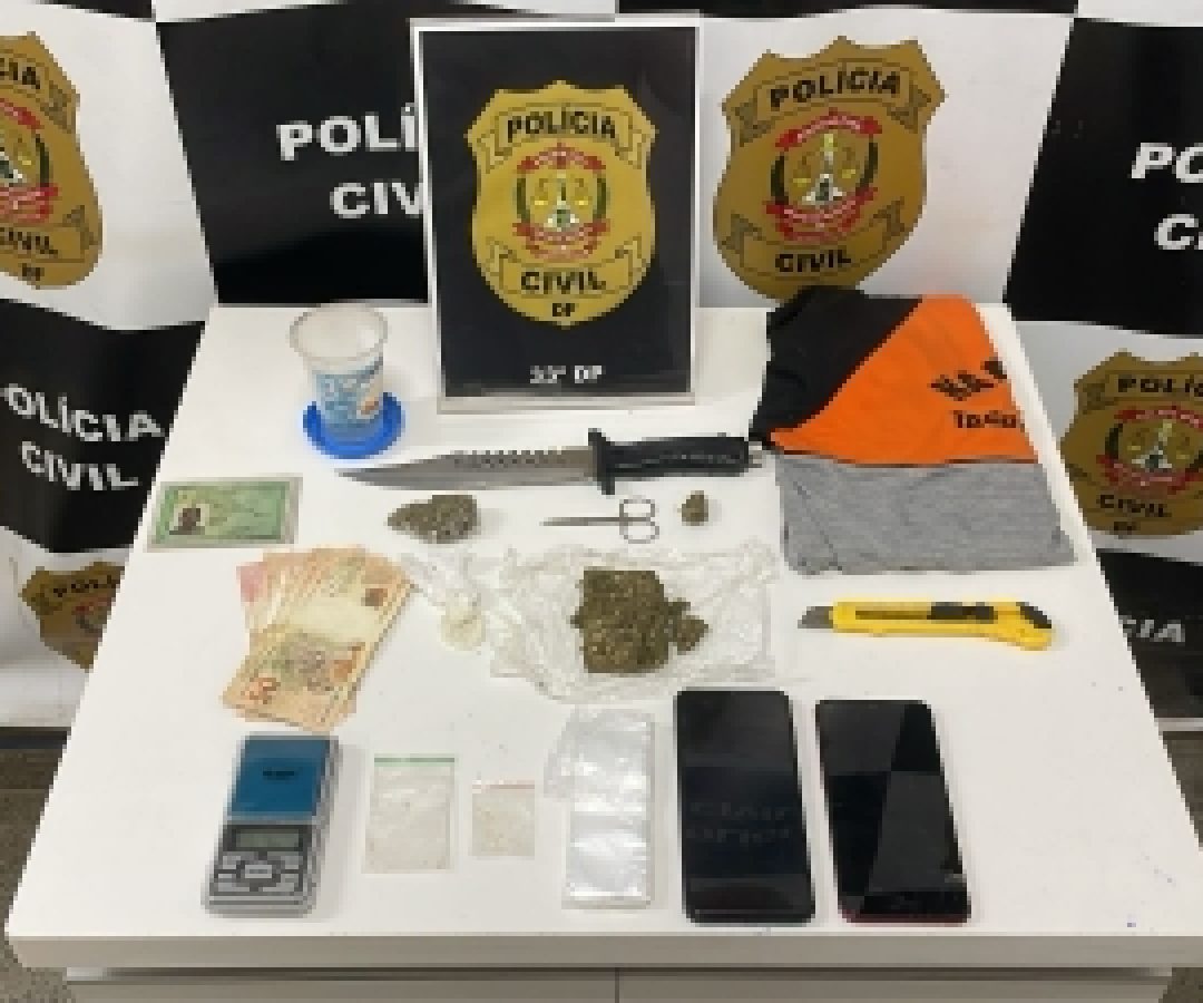Homem é preso por tráfico na QR 207 em Santa Maria/DF