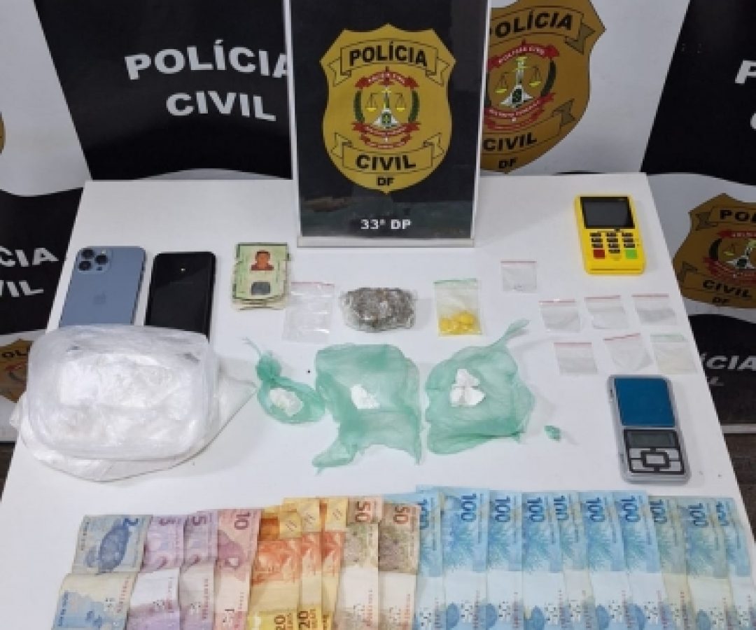 PCDF prende homem por tráfico de drogas na QR 206 em Santa Maria