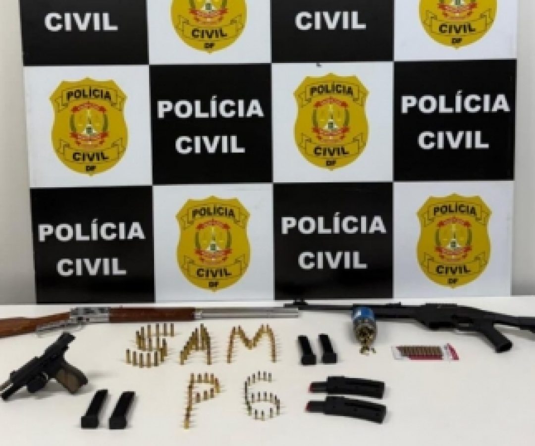 6ª DP apreende três armas de fogo e munição no Paranoá