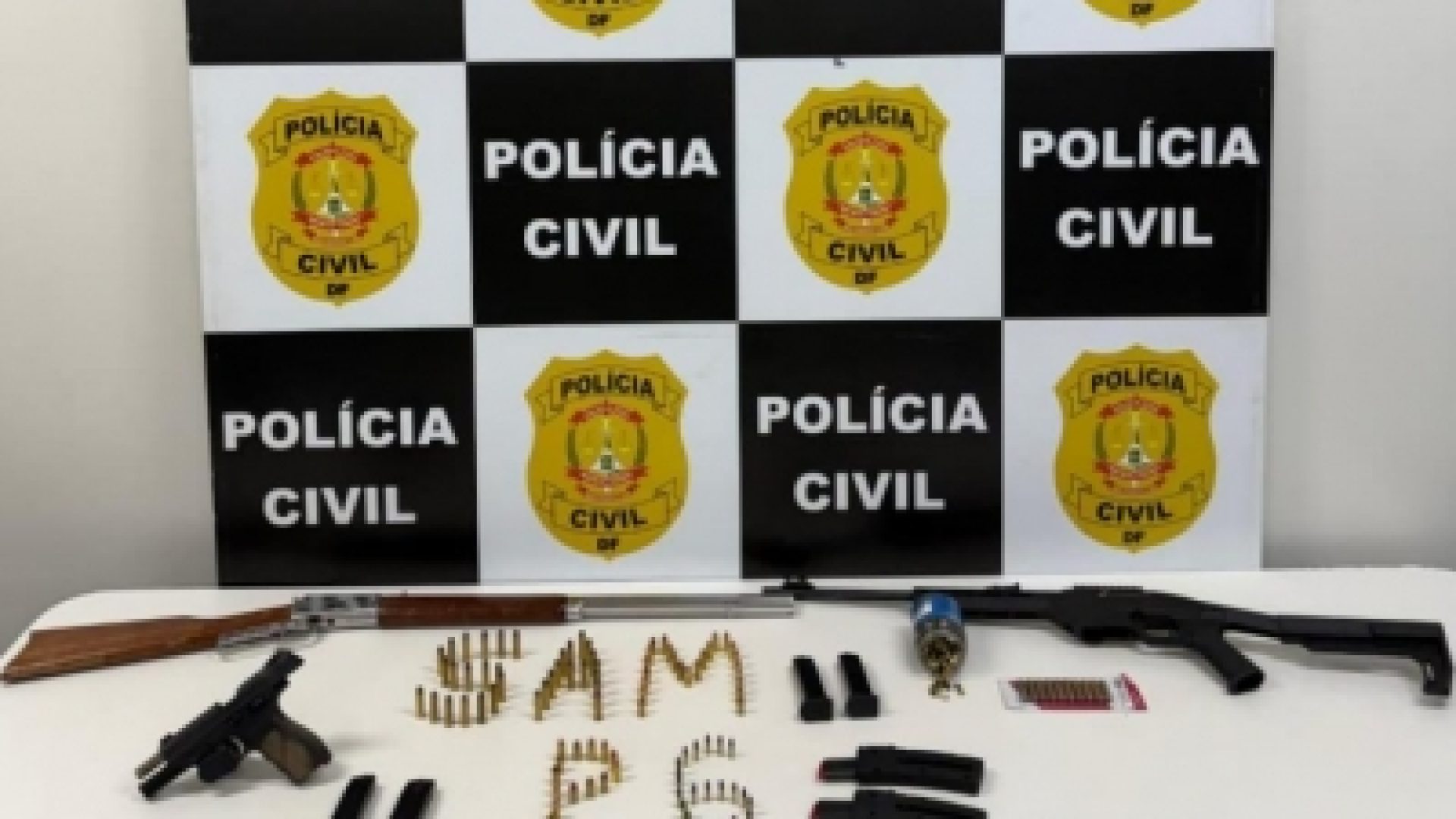 6ª DP apreende três armas de fogo e munição no Paranoá