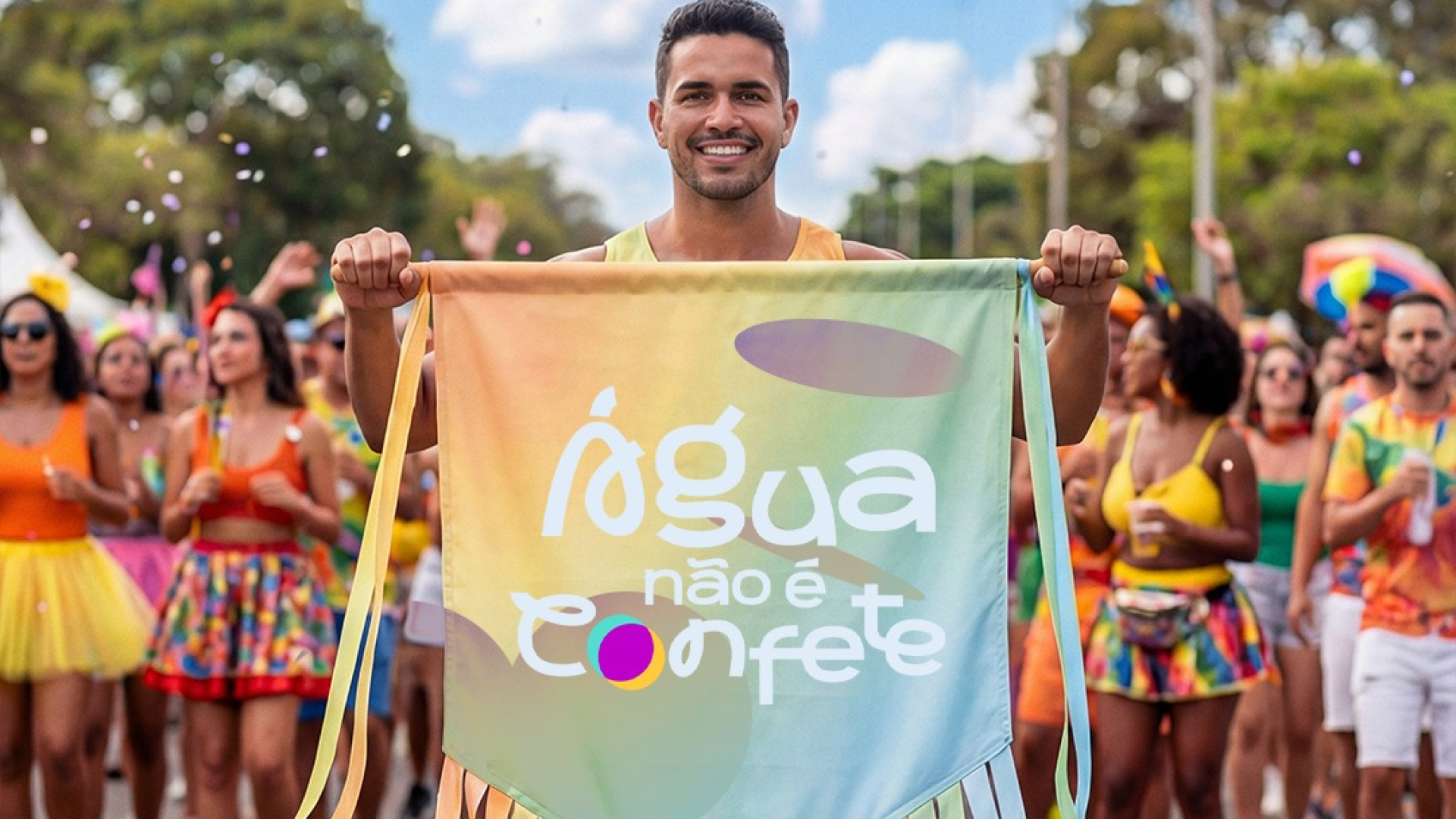 Adasa promove campanha ‘Água não é Confete’ no Carnaval infantil