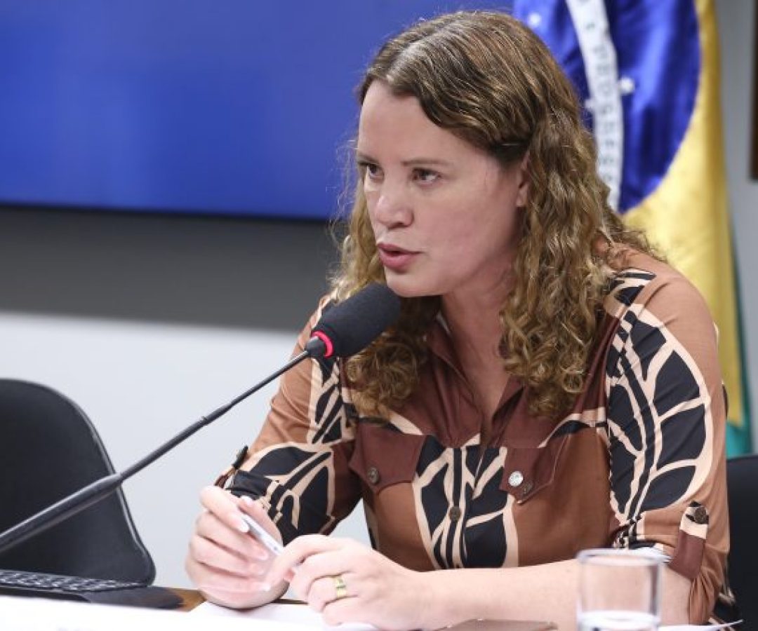 Deputada Nely Aquino (Podemos-MG) fala em comissão na Câmara dos Deputados