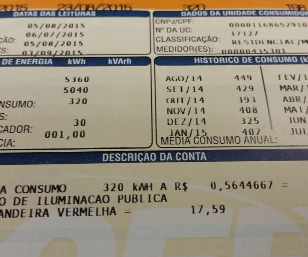 Consumidor pagará menos na conta de luz em janeiro
