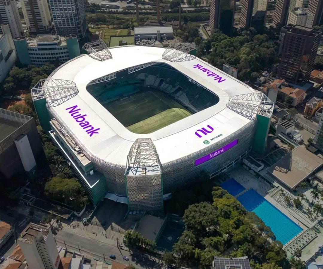 Divulgação/Nubank; Palmeiras; Estádio; Arena Nubank; Allianz Parque
