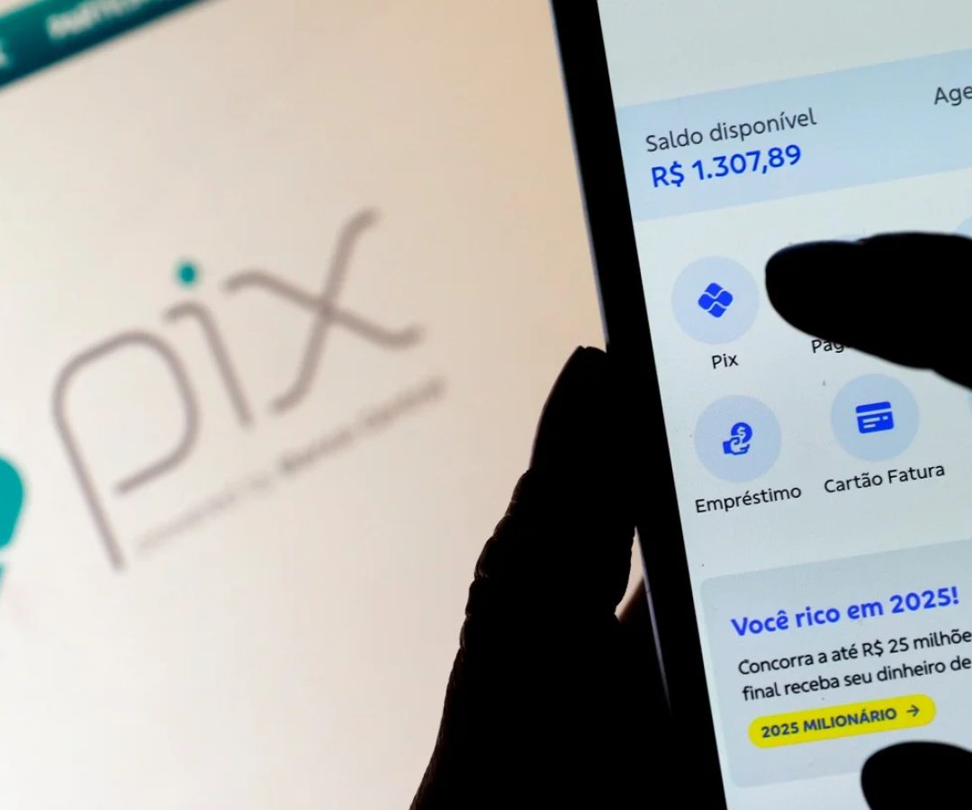 Aplicativo bancário para pagamento financeiro em Pix