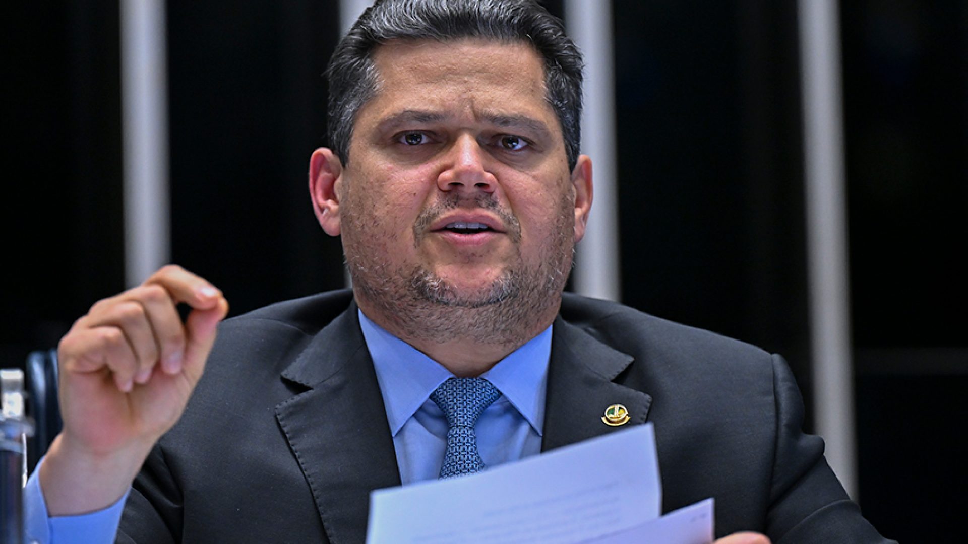 Presidente do Senado Federal, senador Davi Alcolumbre (União-AP) conduz sessão.