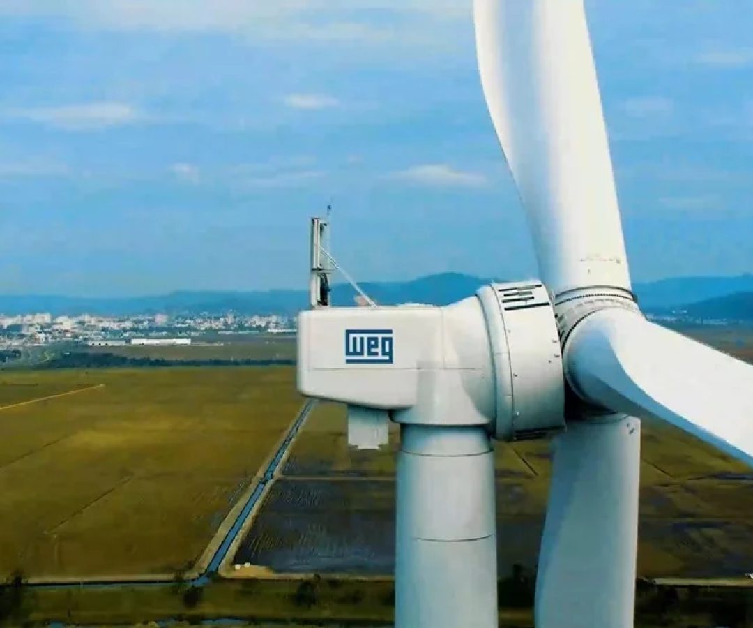 Aerogeradores fabricados pela Weg