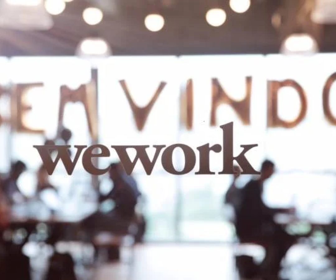 Logo da WeWork na Torre JK, em São Paulo. 2017