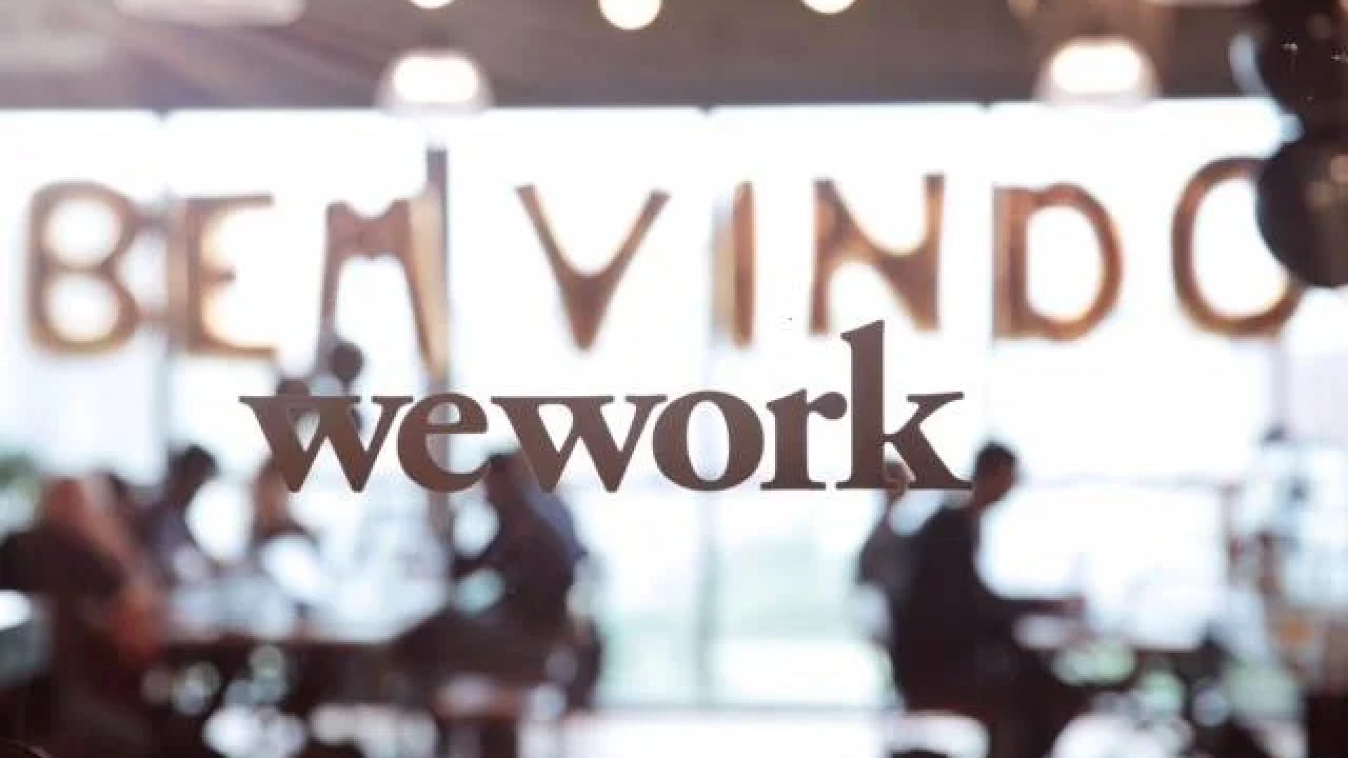 Logo da WeWork na Torre JK, em São Paulo. 2017